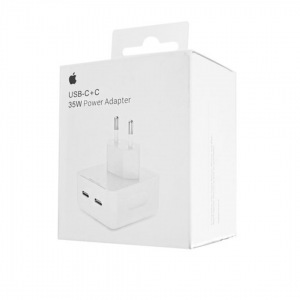 Мережевий зарядний пристрій Port Power Adapter Type-C+Type-C 35W White