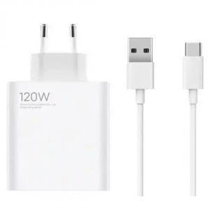Мережевий зарядний пристрій Xiaomi MDY14EE HC USB + Type-C кабель 120W White