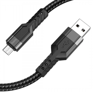 Кабель Hoco U110 USB to Micro 2.4A 1.2м Black