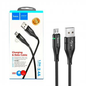 Кабель Hoco U93 USB to Micro 2.4A 1.2m Black