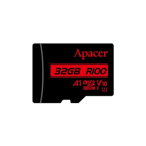 Карта пам’яті Apacer microSDXC (UHS-1) 32Gb class 10 V10 A1 R100MB/s Black