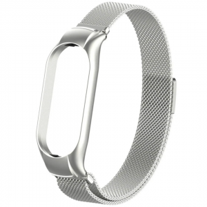Ремінець Milanese Loop для Xiaomi Mi Band 8/9/10 Silver