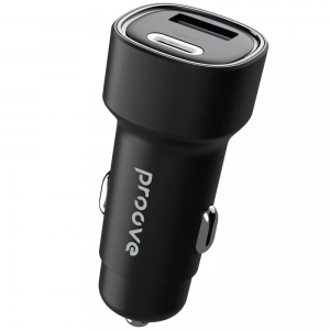 Автомобільний зарядний пристрій Proove Flash 48W (Type-C + USB) Black