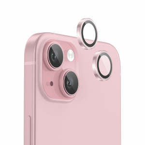 Захисне скло Lens на камеру для для Iphone 15 / 15 Plus Pink