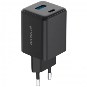 Мережевий зарядний пристрій Proove Pocket GaN Type-C+USB 45W Black