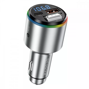 Автомобільний FM модулятор Proove Power Drive PD30W+QC3.0 Type-C+USB+AUX Silver