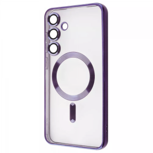 Чохол WAVE Metal Color MagSafe для Samsung Galaxy S25 FE Прозрачный/Deep Purple
