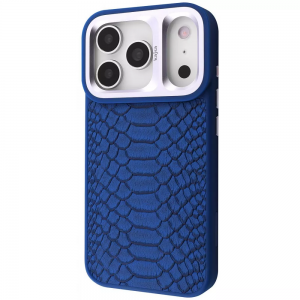 Чохол Kajsa Snake Pattern Magnetic Ring для iPhone 17 Pro Blue