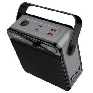 Зовнішній акумулятор Hoco J161 22.5W + PD20W з фонариком 80000mAh Black
