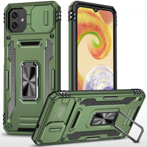 Протиударний чохол Camsh Army Ring для Samsung Galaxy A07 / A08 Оливковий / Army Green
