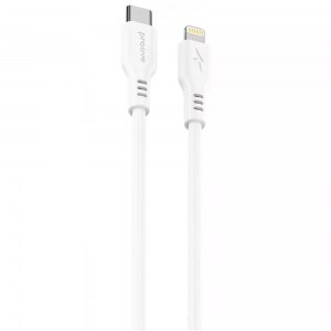 Кабель Proove Rebirth Type-C to Lightning 3A 1m White