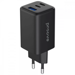 Мережевий зарядний пристрій Proove Pocket GaN 65W (2Type-C + USB) Black