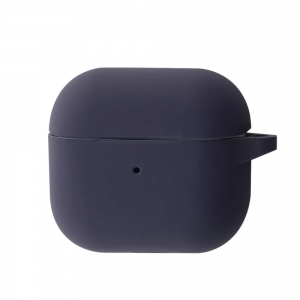 Чохол Silicone New з карабіном для Apple Airpods 4/5 Dark Gray