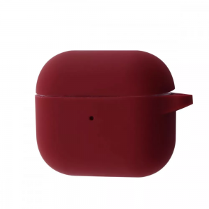 Чохол Silicone New з карабіном для Apple Airpods 4/5 Bordo