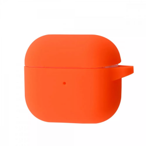 Чохол Silicone New з карабіном для Apple Airpods 4/5 Orange