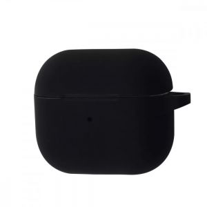 Чохол Silicone New з карабіном для Apple Airpods 4/5 Black