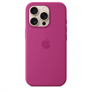 Чохол Silicone case Magsafe для Iphone 16 Pro Fuchsia