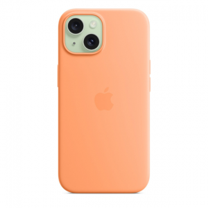Чохол Silicone case Magsafe для Iphone 15 Orange Sorbet